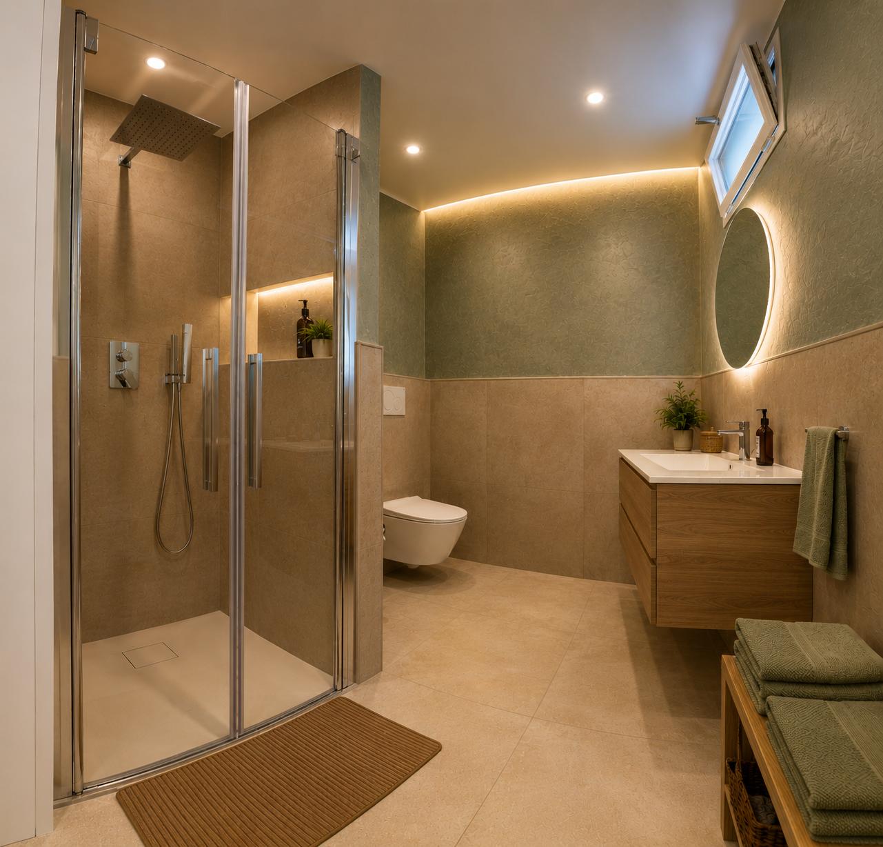 Bagno con doccia